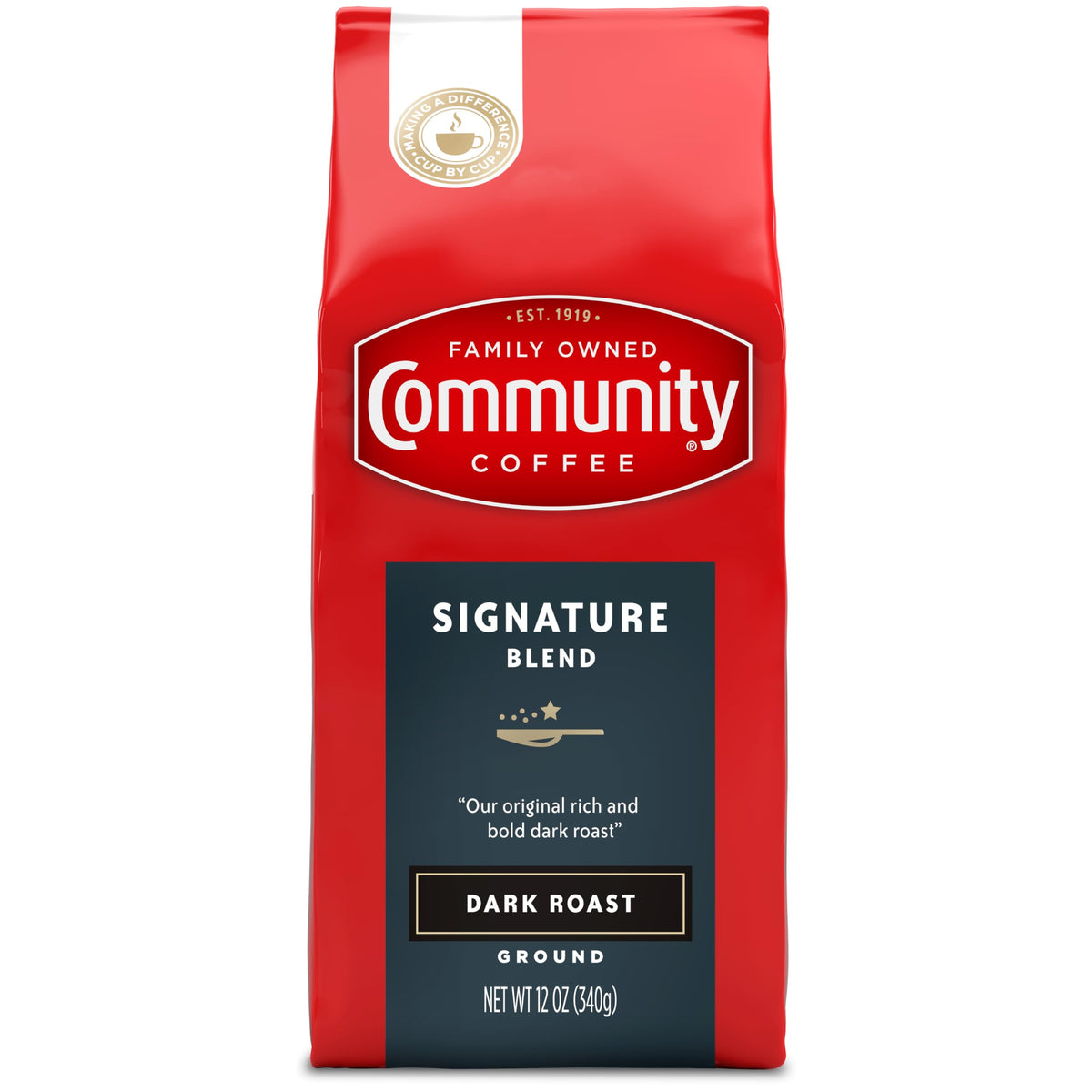 Community Coffee Breakfast Blend 72 Ounces Ground Coffee, Medium Roast, 12 Ounce Bag (Pack of 6)