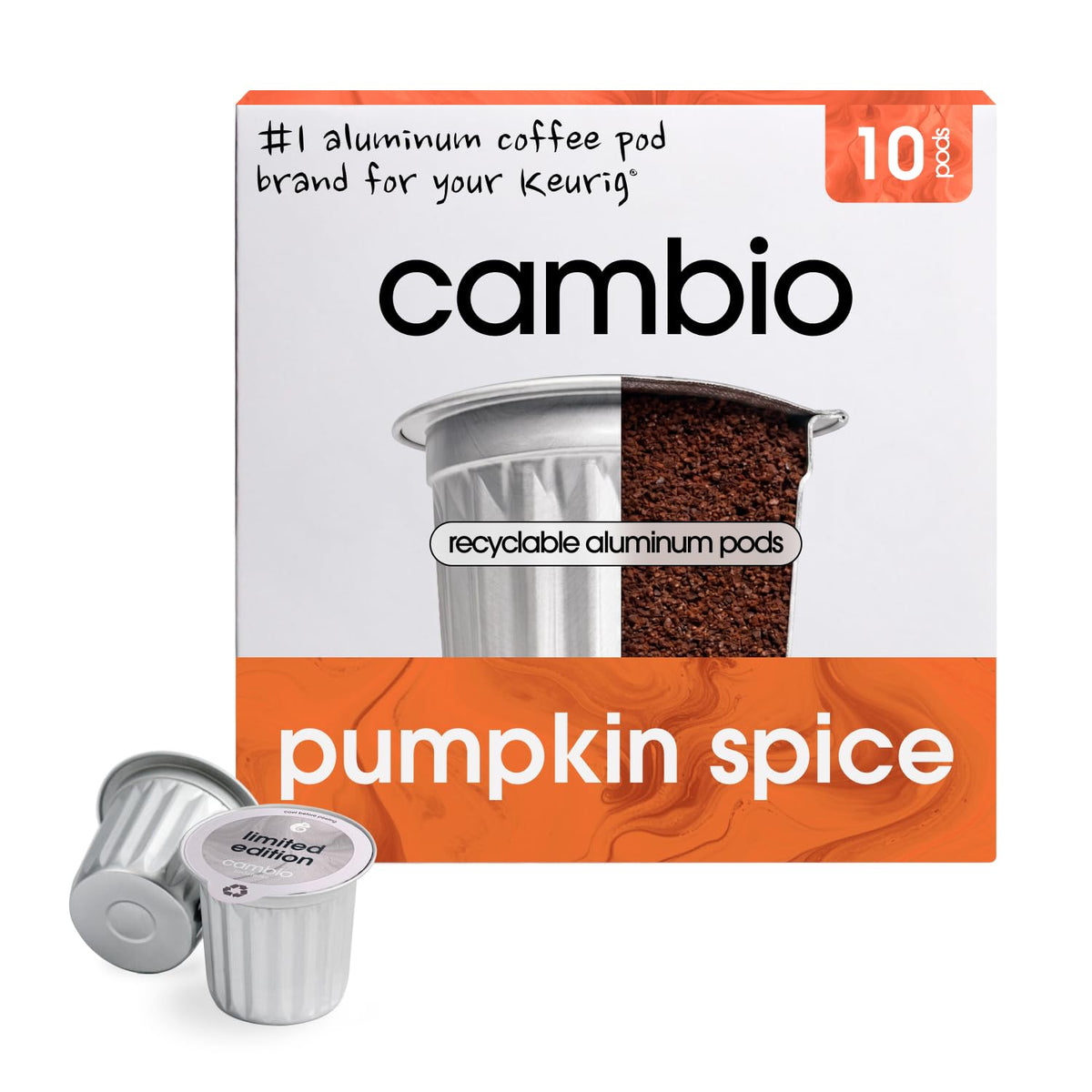 Cambio Roasters Hazelnut Coffee Pods - Recyclable Aluminum Pods, 60ct