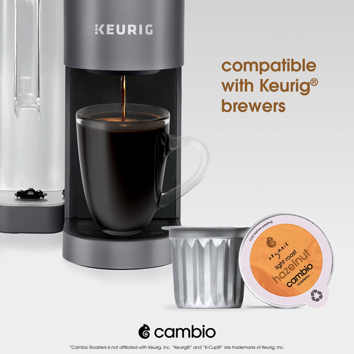 Cambio Roasters Hazelnut Coffee Pods - Recyclable Aluminum Pods, 60ct