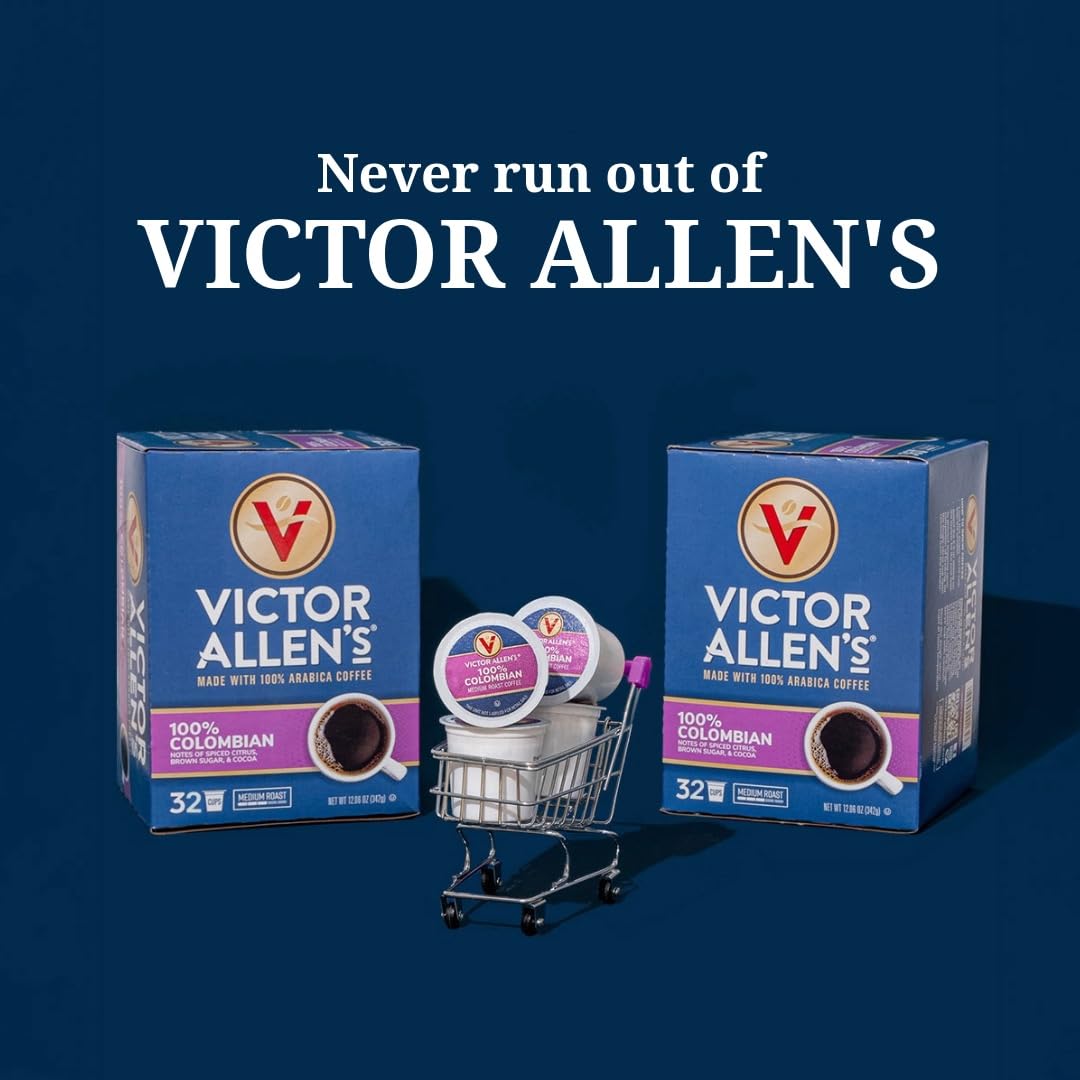 Victor Allen's Coffee Donut Shop, Morning Blend, 100% Colombian, and French Roast Variety Pack for K-Cup, Keurig 2.0 Brewers, 96 Count Single Serve Coffee Pods