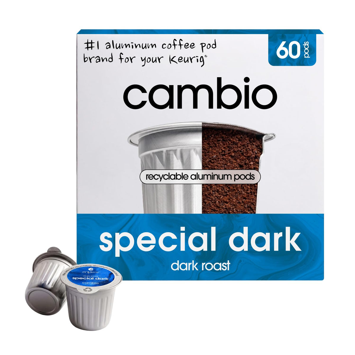 Cambio Roasters Hazelnut Coffee Pods - Recyclable Aluminum Pods, 60ct