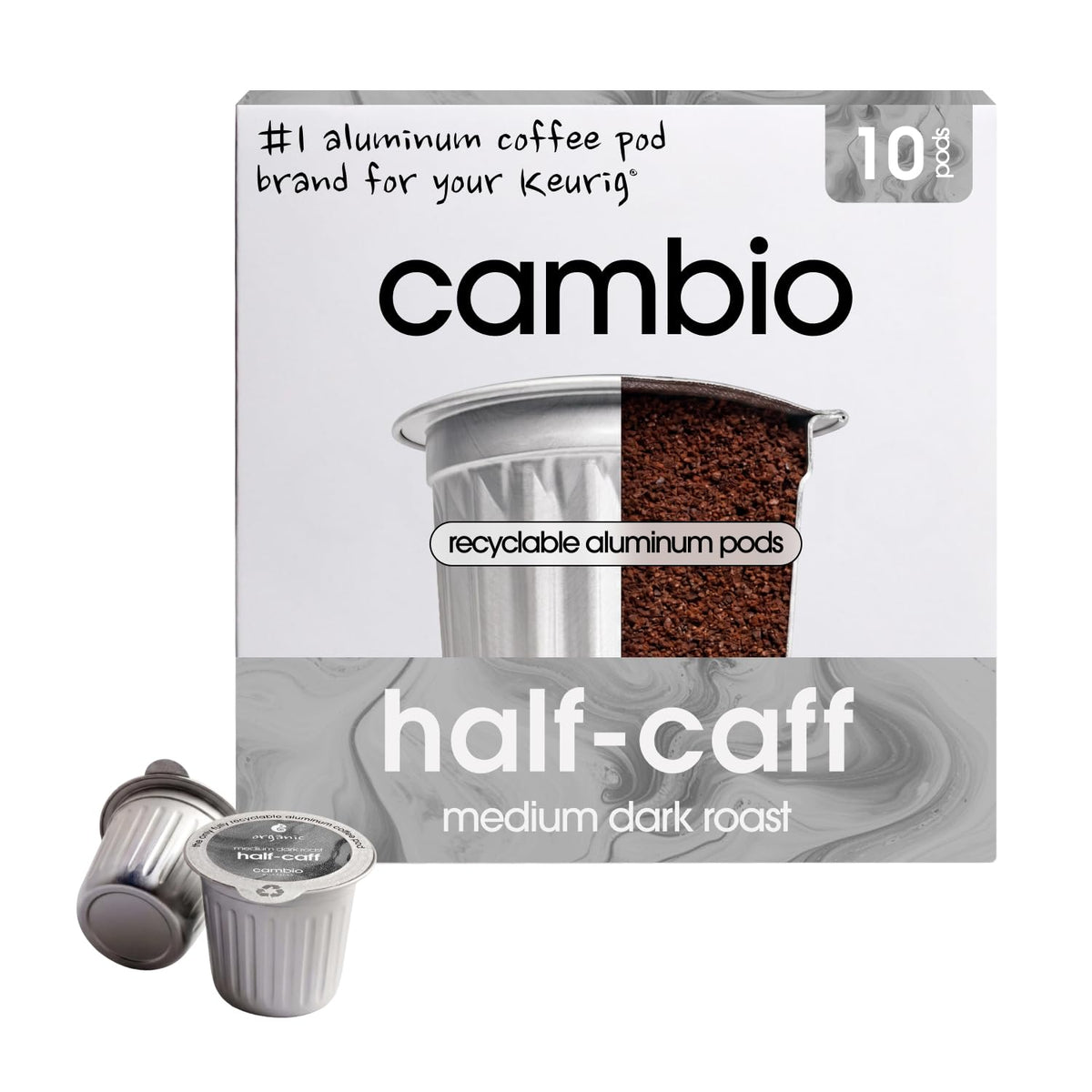 Cambio Roasters Hazelnut Coffee Pods - Recyclable Aluminum Pods, 60ct