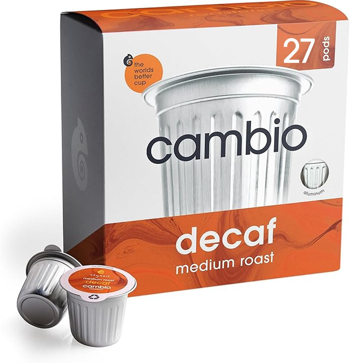 Cambio Roasters Hazelnut Coffee Pods - Recyclable Aluminum Pods, 60ct