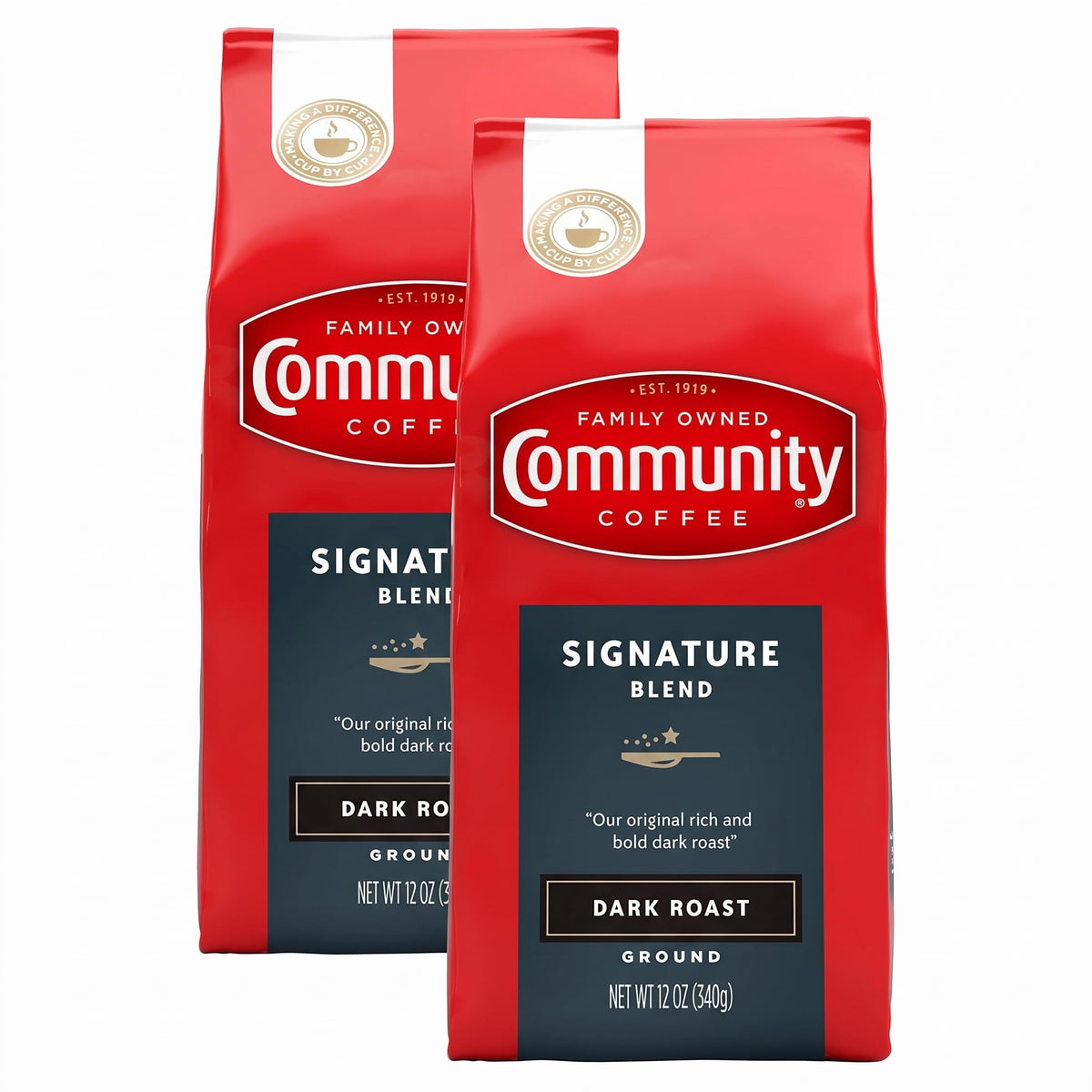 Community Coffee Breakfast Blend, 128 Ounces Ground Coffee, Medium Roast, 32 Ounce Bag (Pack of 4)