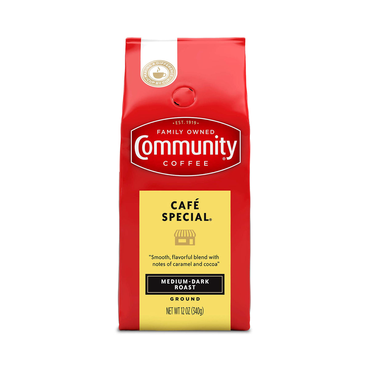 Community Coffee Breakfast Blend, 128 Ounces Ground Coffee, Medium Roast, 32 Ounce Bag (Pack of 4)