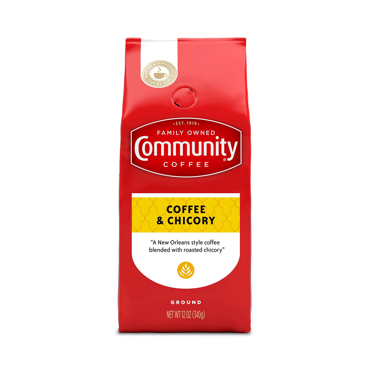 Community Coffee Breakfast Blend, 128 Ounces Ground Coffee, Medium Roast, 32 Ounce Bag (Pack of 4)