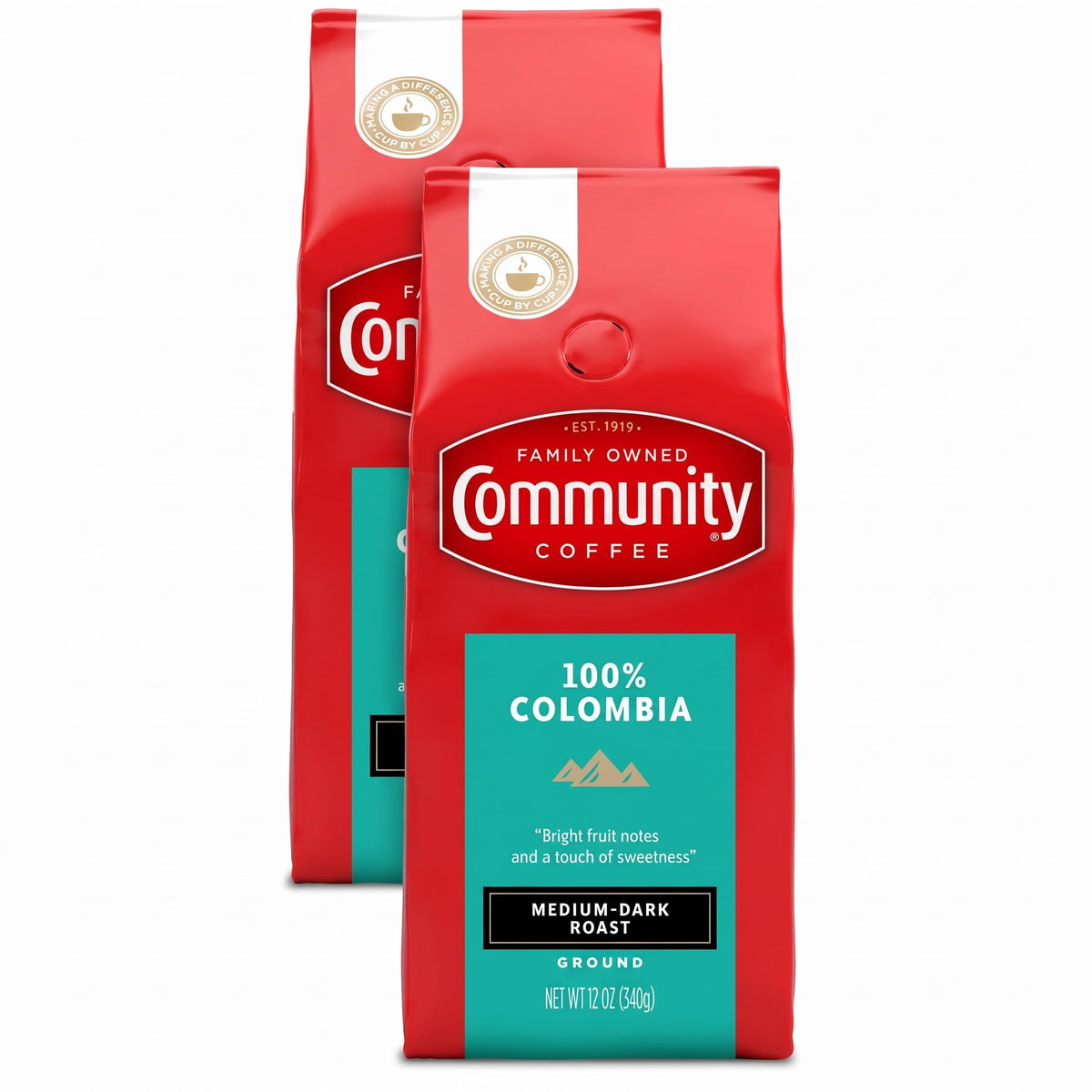 Community Coffee Breakfast Blend, 128 Ounces Ground Coffee, Medium Roast, 32 Ounce Bag (Pack of 4)