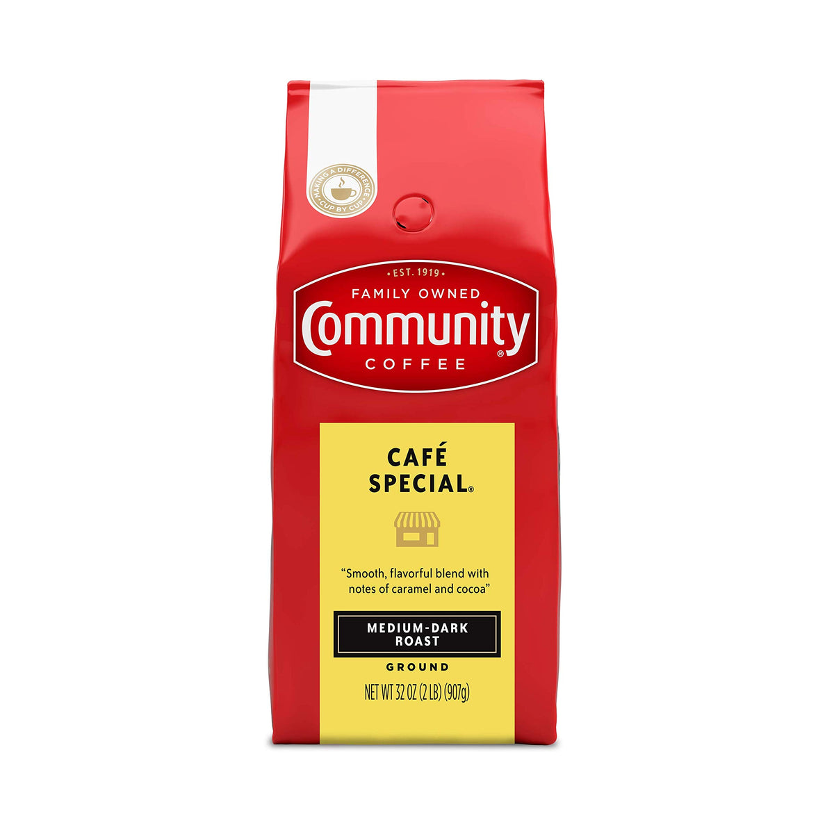 Community Coffee Breakfast Blend, 128 Ounces Ground Coffee, Medium Roast, 32 Ounce Bag (Pack of 4)