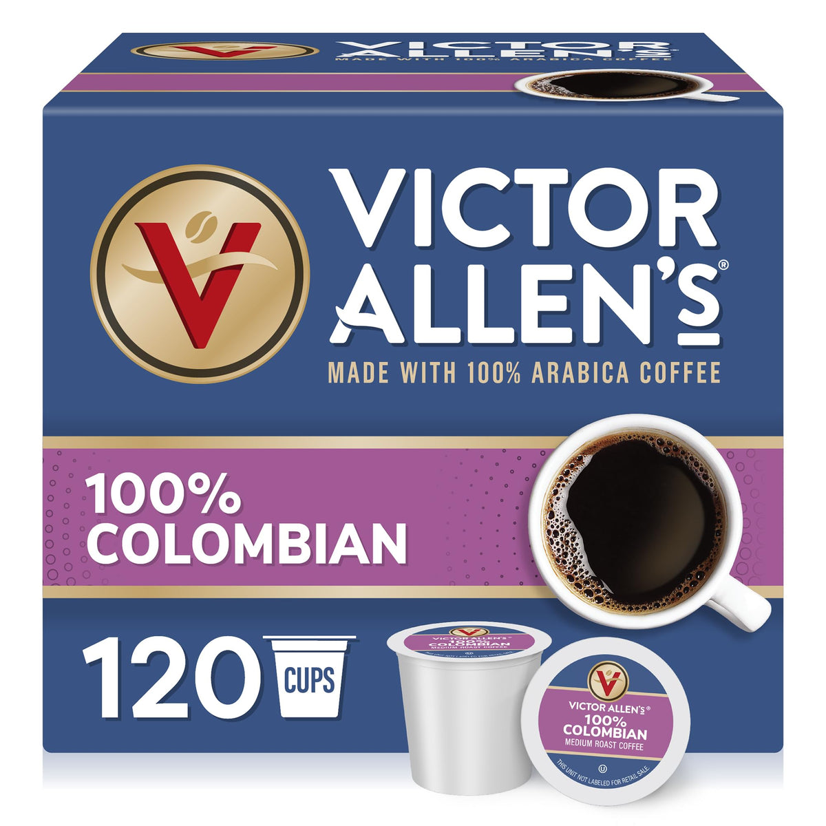 Victor Allen's Coffee Donut Shop, Morning Blend, 100% Colombian, and French Roast Variety Pack for K-Cup, Keurig 2.0 Brewers, 96 Count Single Serve Coffee Pods