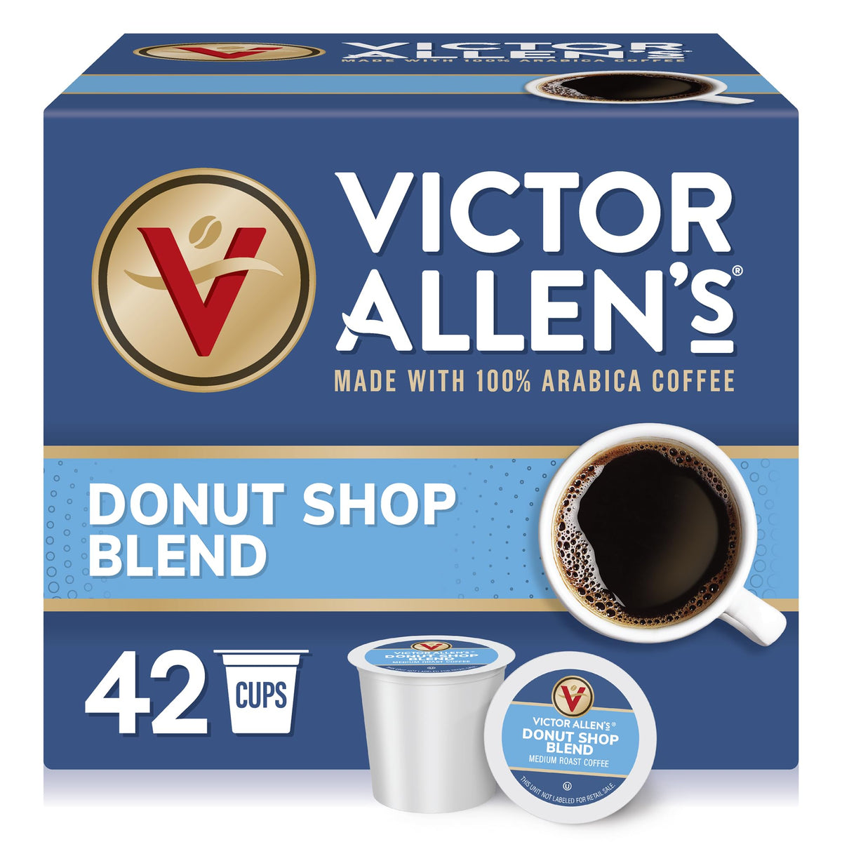 Victor Allen's Coffee Donut Shop, Morning Blend, 100% Colombian, and French Roast Variety Pack for K-Cup, Keurig 2.0 Brewers, 96 Count Single Serve Coffee Pods