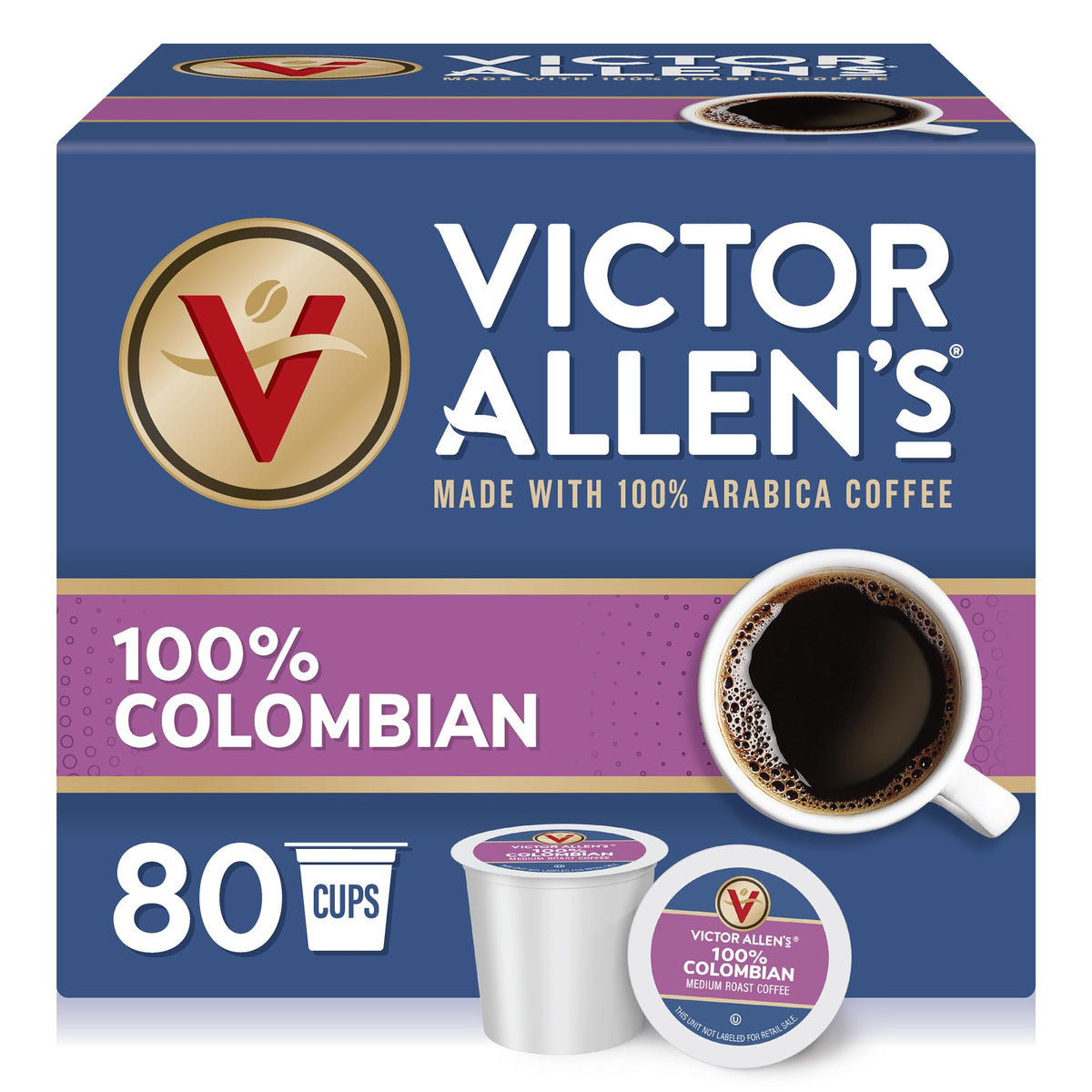 Victor Allen's Coffee Donut Shop, Morning Blend, 100% Colombian, and French Roast Variety Pack for K-Cup, Keurig 2.0 Brewers, 96 Count Single Serve Coffee Pods
