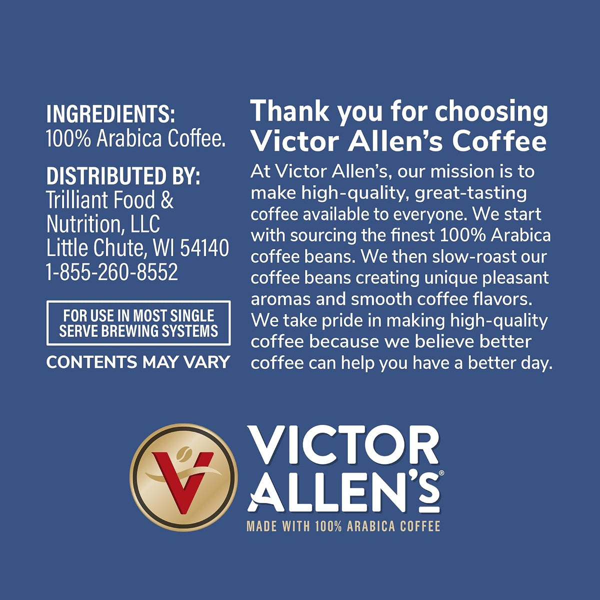 Victor Allen's Coffee Donut Shop, Morning Blend, 100% Colombian, and French Roast Variety Pack for K-Cup, Keurig 2.0 Brewers, 96 Count Single Serve Coffee Pods