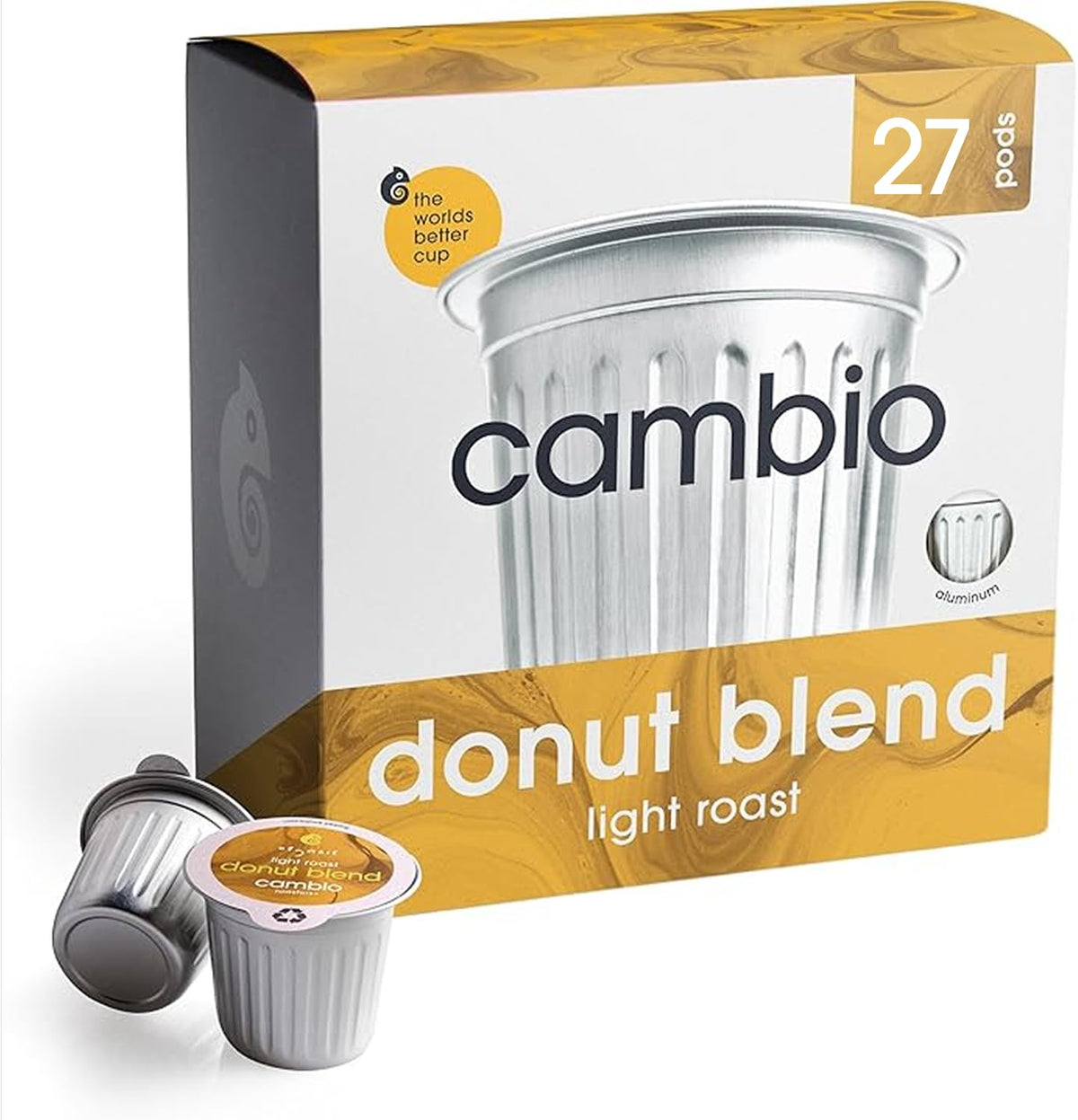 Cambio Roasters Hazelnut Coffee Pods - Recyclable Aluminum Pods, 60ct