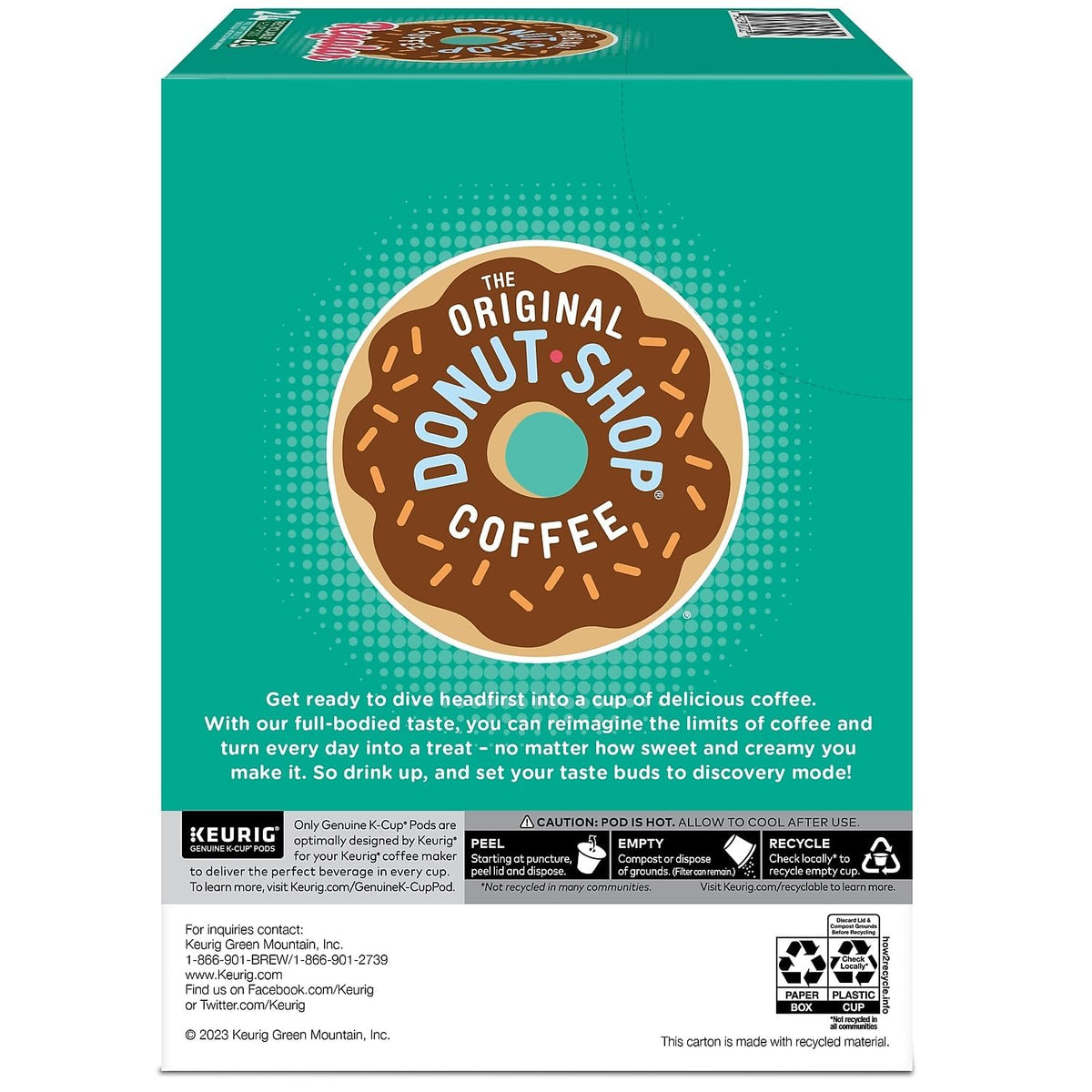 The Original Donut Shop Regular Medium Roast Coffee, K-Cup Pods, 96 Count