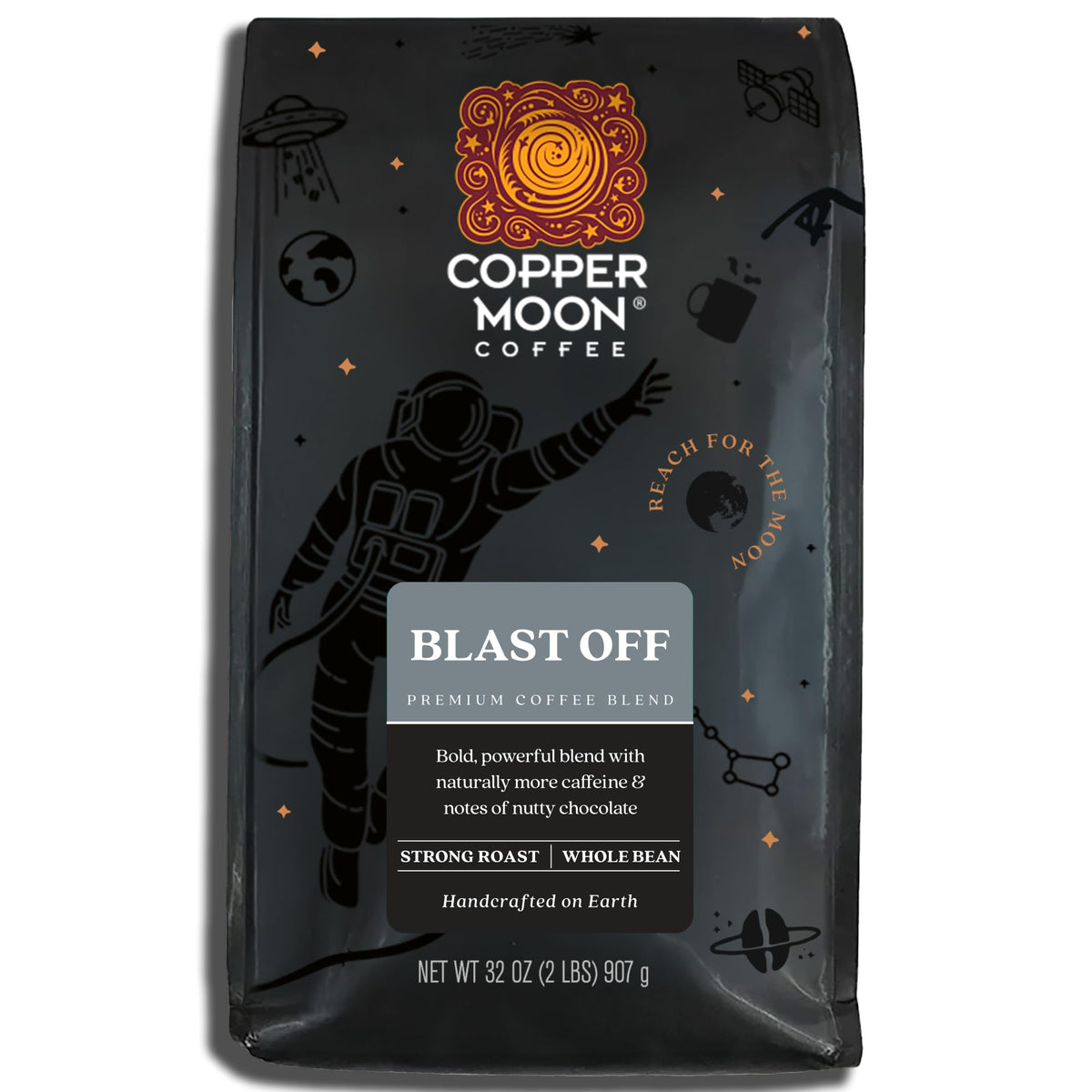 Copper Moon Whole Bean Coffee, Dark Roast, Sumatra Blend, 5 Lb