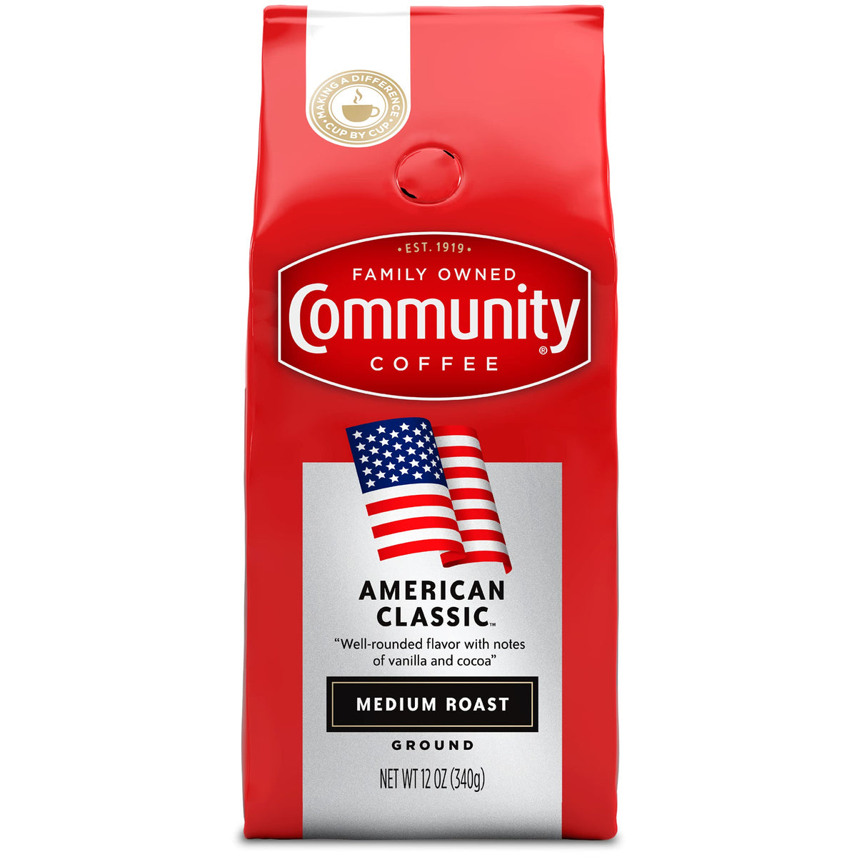 Community Coffee Breakfast Blend, 128 Ounces Ground Coffee, Medium Roast, 32 Ounce Bag (Pack of 4)