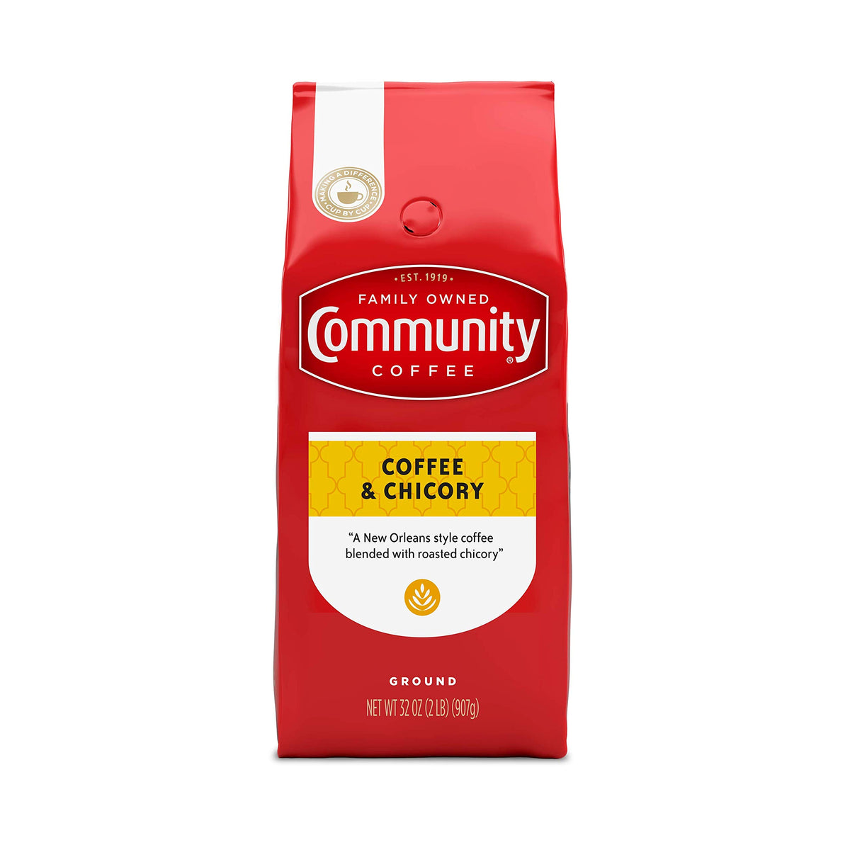 Community Coffee Breakfast Blend, 128 Ounces Ground Coffee, Medium Roast, 32 Ounce Bag (Pack of 4)