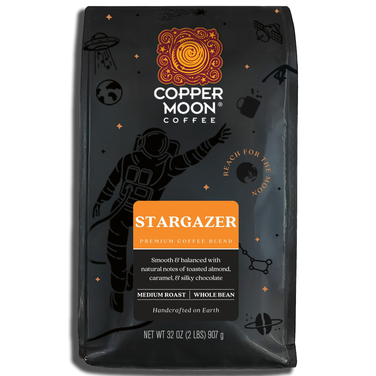 Copper Moon Whole Bean Coffee, Dark Roast, Sumatra Blend, 5 Lb