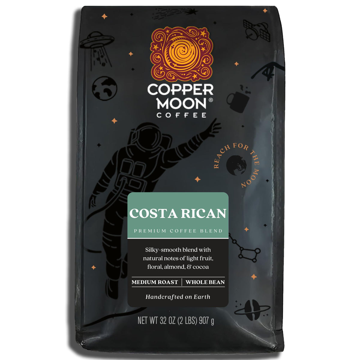 Copper Moon Whole Bean Coffee, Dark Roast, Sumatra Blend, 5 Lb