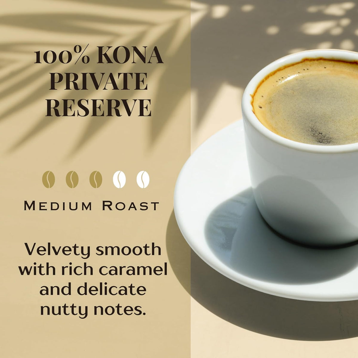ROYAL KONA COFFEE Ground - 100% Hawaiian Kona Coffee, Private Reserve, Medium Roast, (Pack of 2)