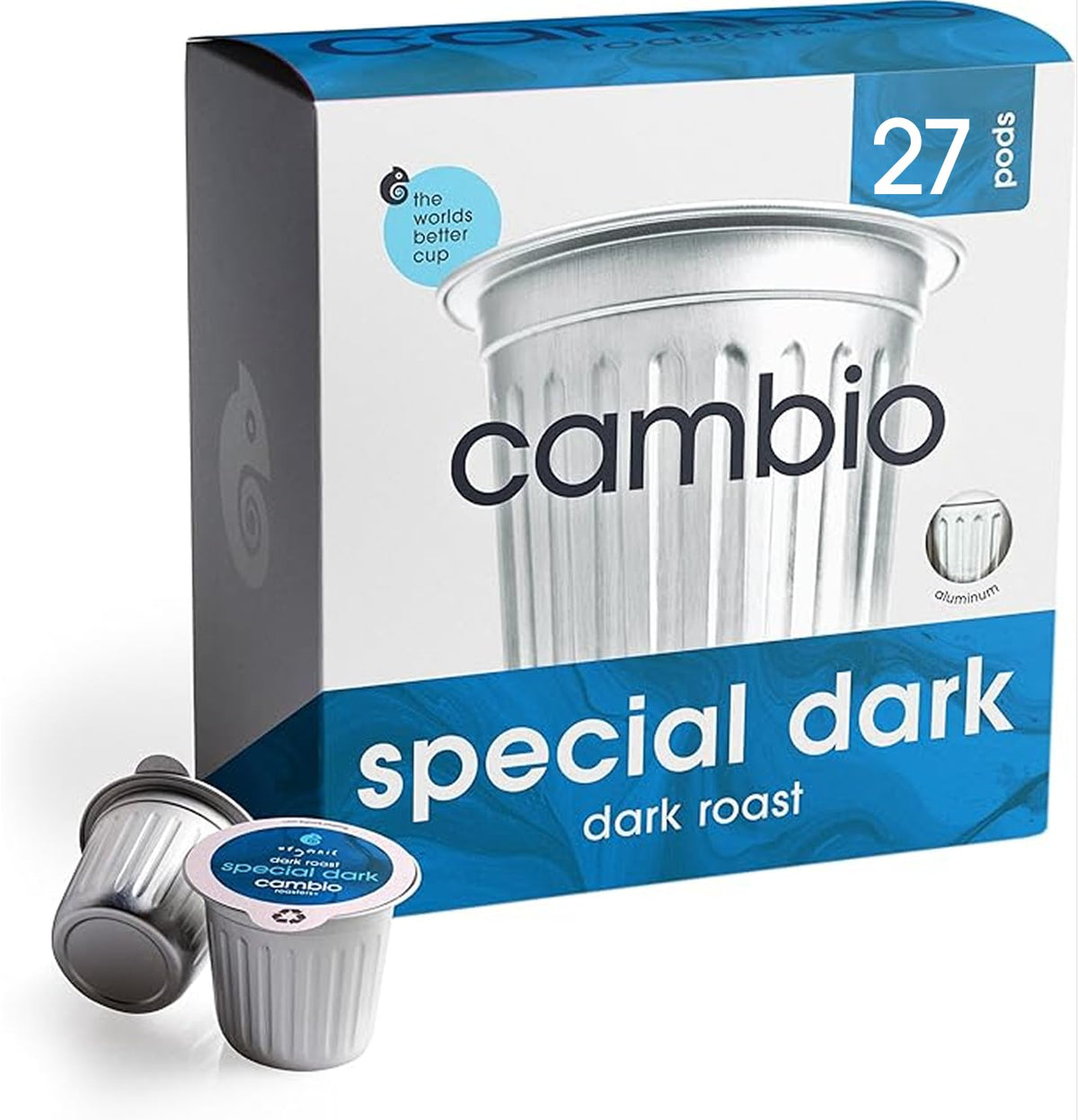Cambio Roasters Hazelnut Coffee Pods - Recyclable Aluminum Pods, 60ct