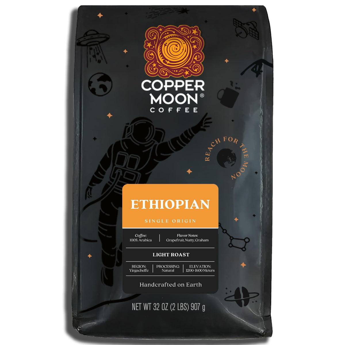 Copper Moon Whole Bean Coffee, Dark Roast, Sumatra Blend, 5 Lb