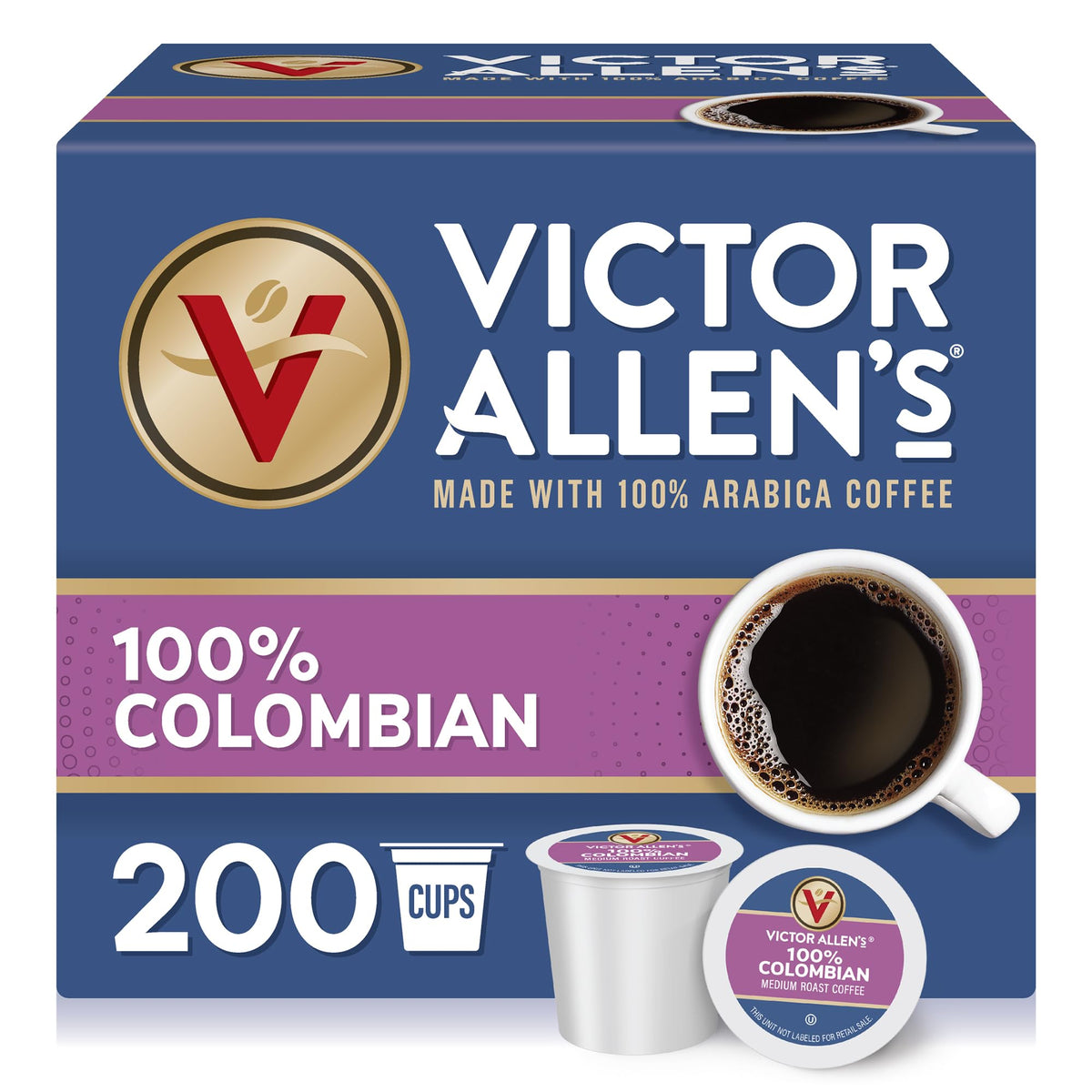 Victor Allen's Coffee Donut Shop, Morning Blend, 100% Colombian, and French Roast Variety Pack for K-Cup, Keurig 2.0 Brewers, 96 Count Single Serve Coffee Pods