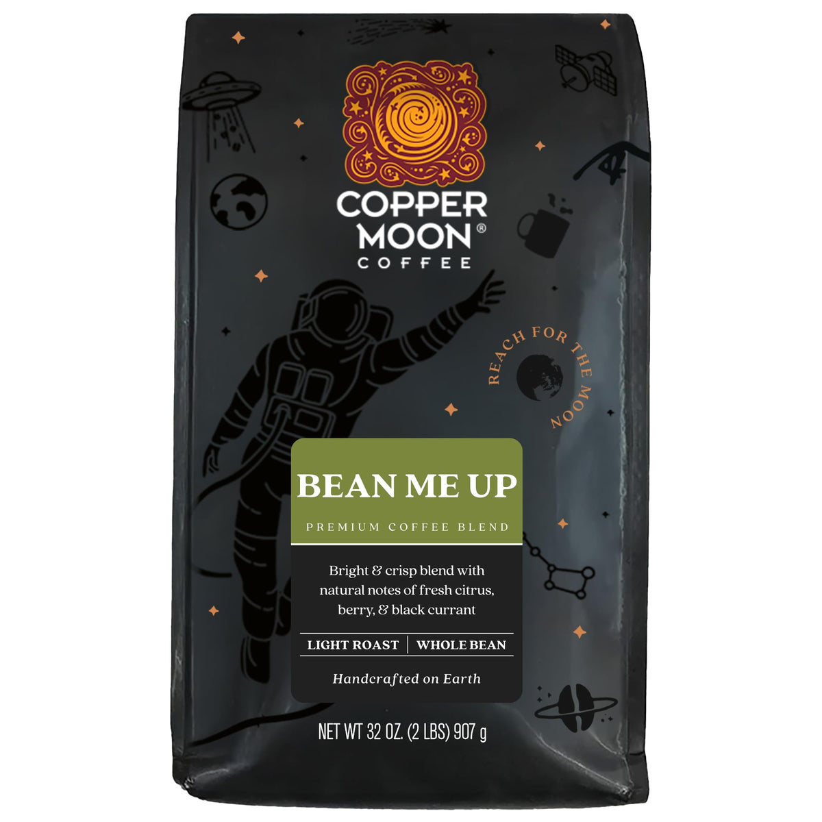 Copper Moon Whole Bean Coffee, Dark Roast, Sumatra Blend, 5 Lb