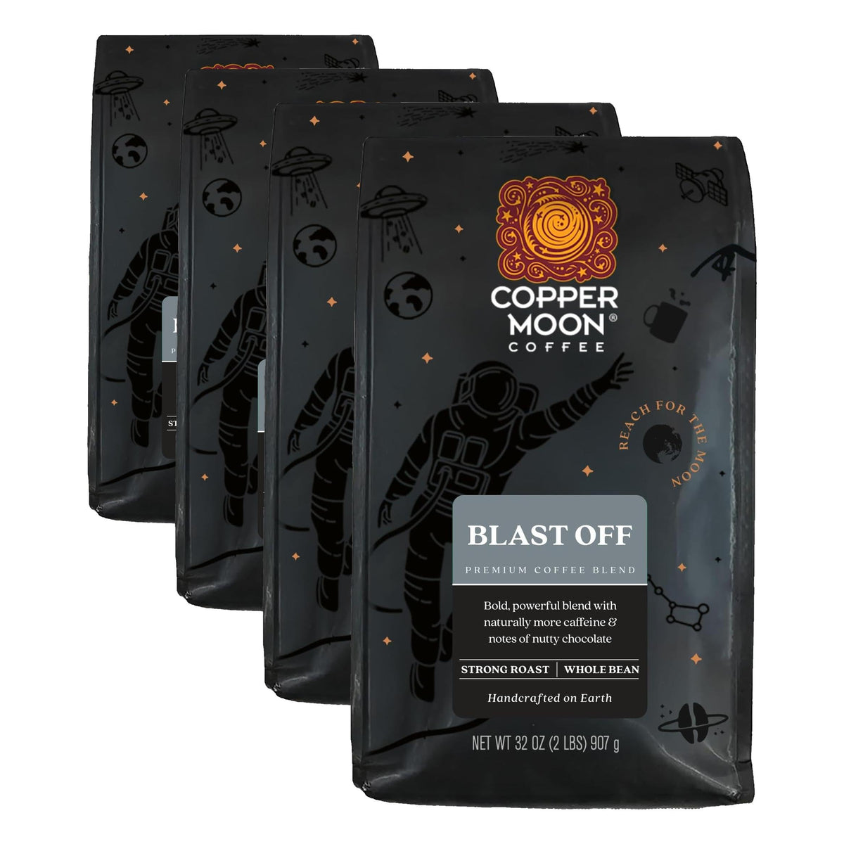 Copper Moon Whole Bean Coffee, Dark Roast, Sumatra Blend, 5 Lb