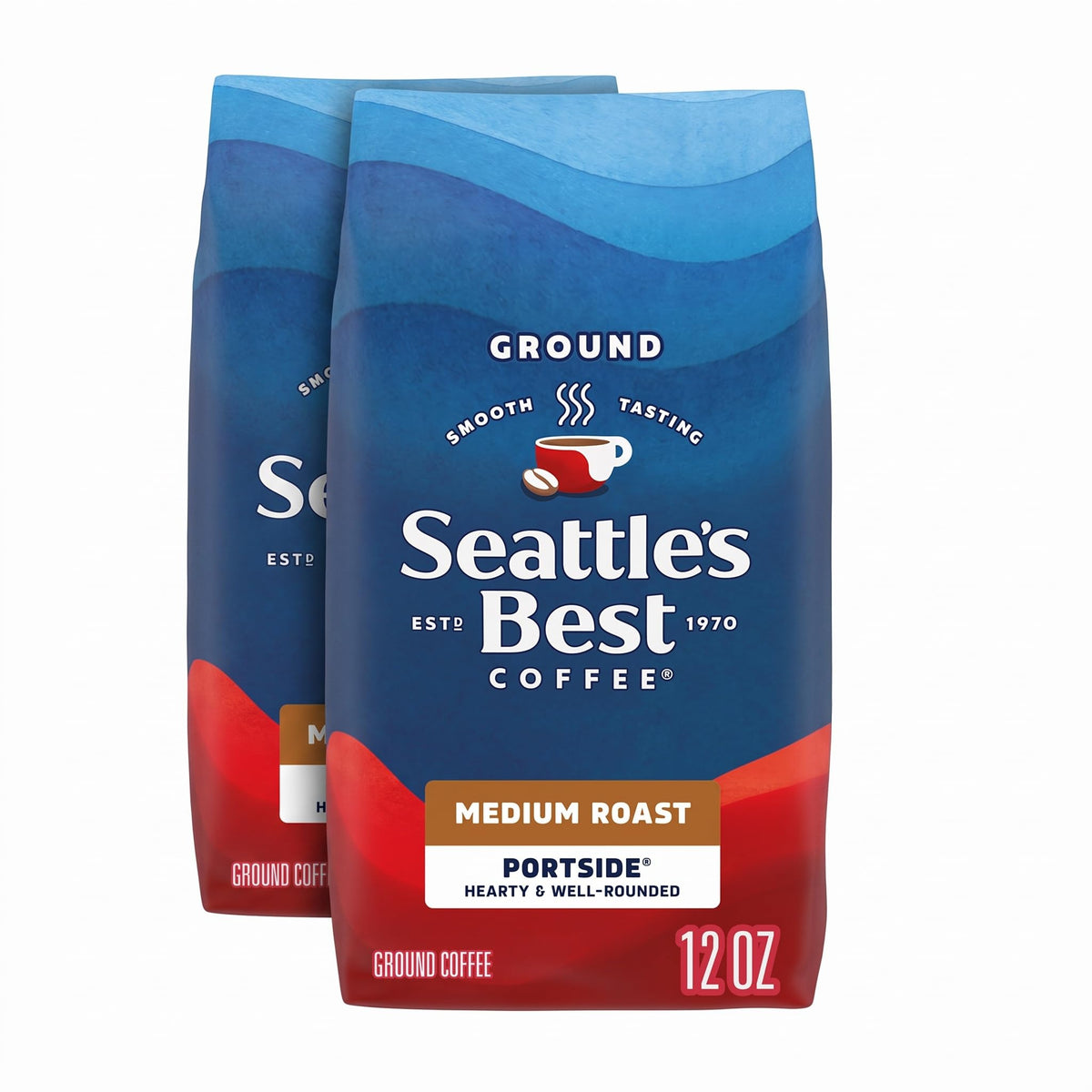 Seattle's Best Coffee Ground Coffee Post Alley Dark Roast, 6 Bags 12 oz