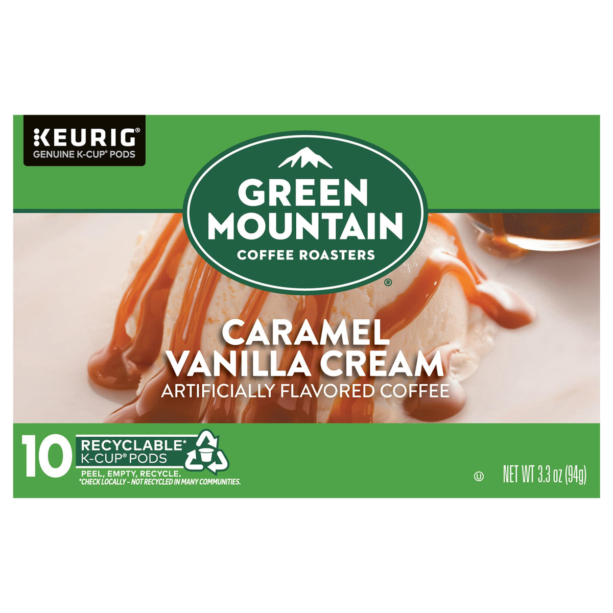 Green Mountain Caramel Vanilla Cream Coffee, K-Cup Pods, 96 Count
