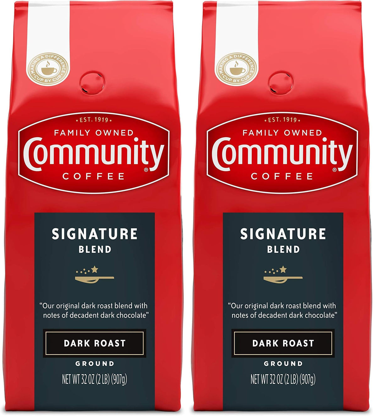 Community Coffee Breakfast Blend, 128 Ounces Ground Coffee, Medium Roast, 32 Ounce Bag (Pack of 4)