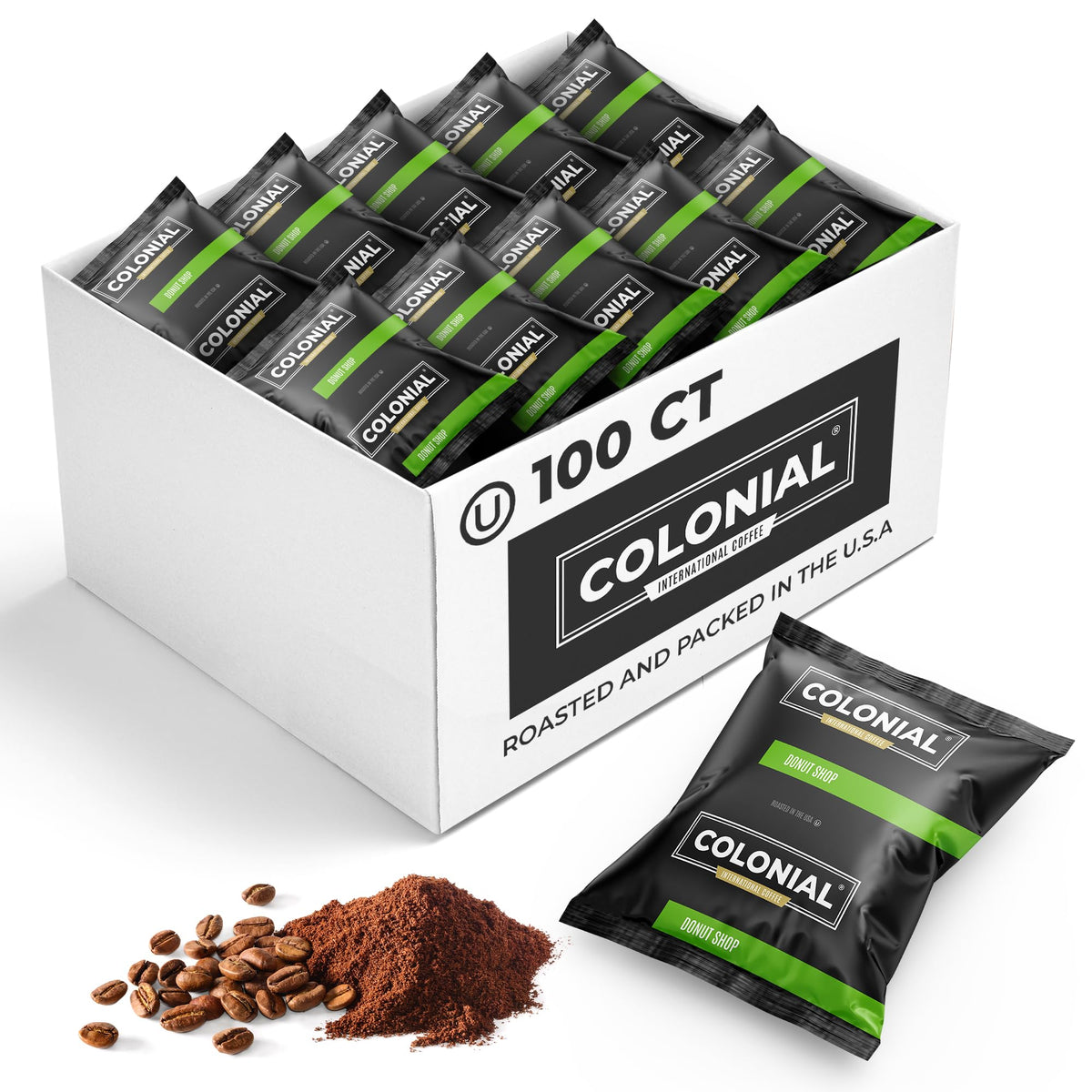 Colonial Coffee Ground Frac Packs, European Dark Roast, 32-Count