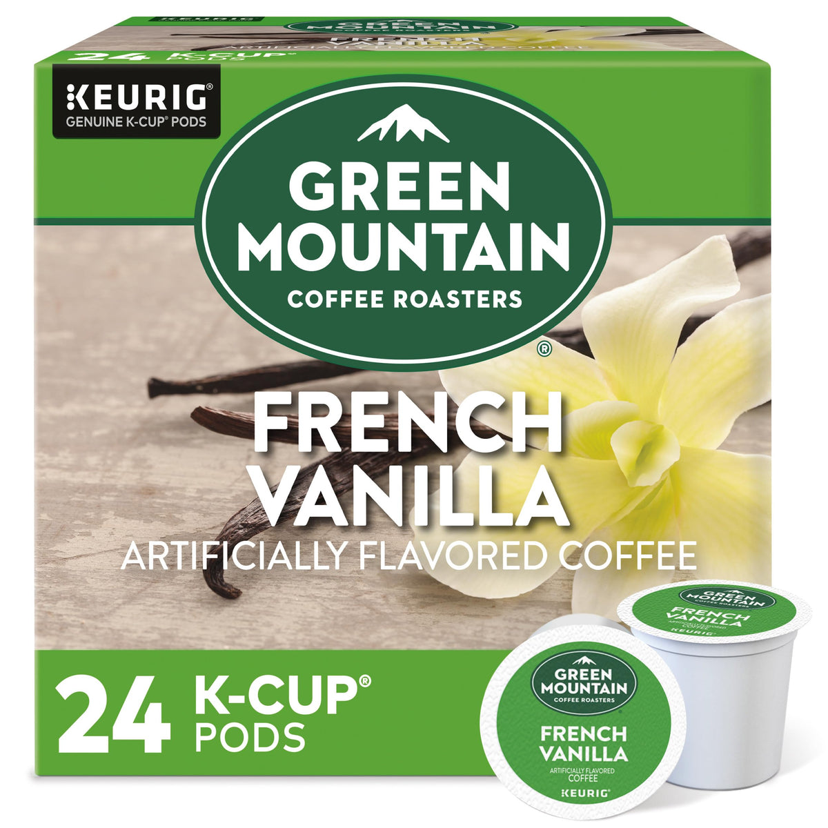 Green Mountain Caramel Vanilla Cream Coffee, K-Cup Pods, 96 Count