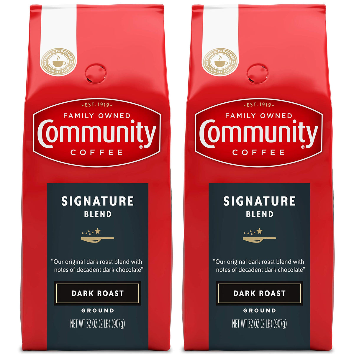 Community Coffee Breakfast Blend, 128 Ounces Ground Coffee, Medium Roast, 32 Ounce Bag (Pack of 4)