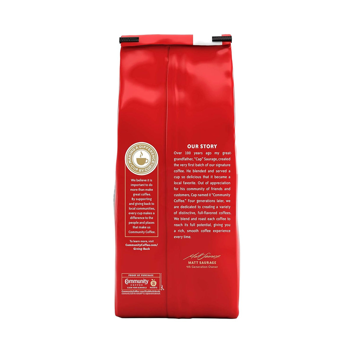 Community Coffee Breakfast Blend, 128 Ounces Ground Coffee, Medium Roast, 32 Ounce Bag (Pack of 4)