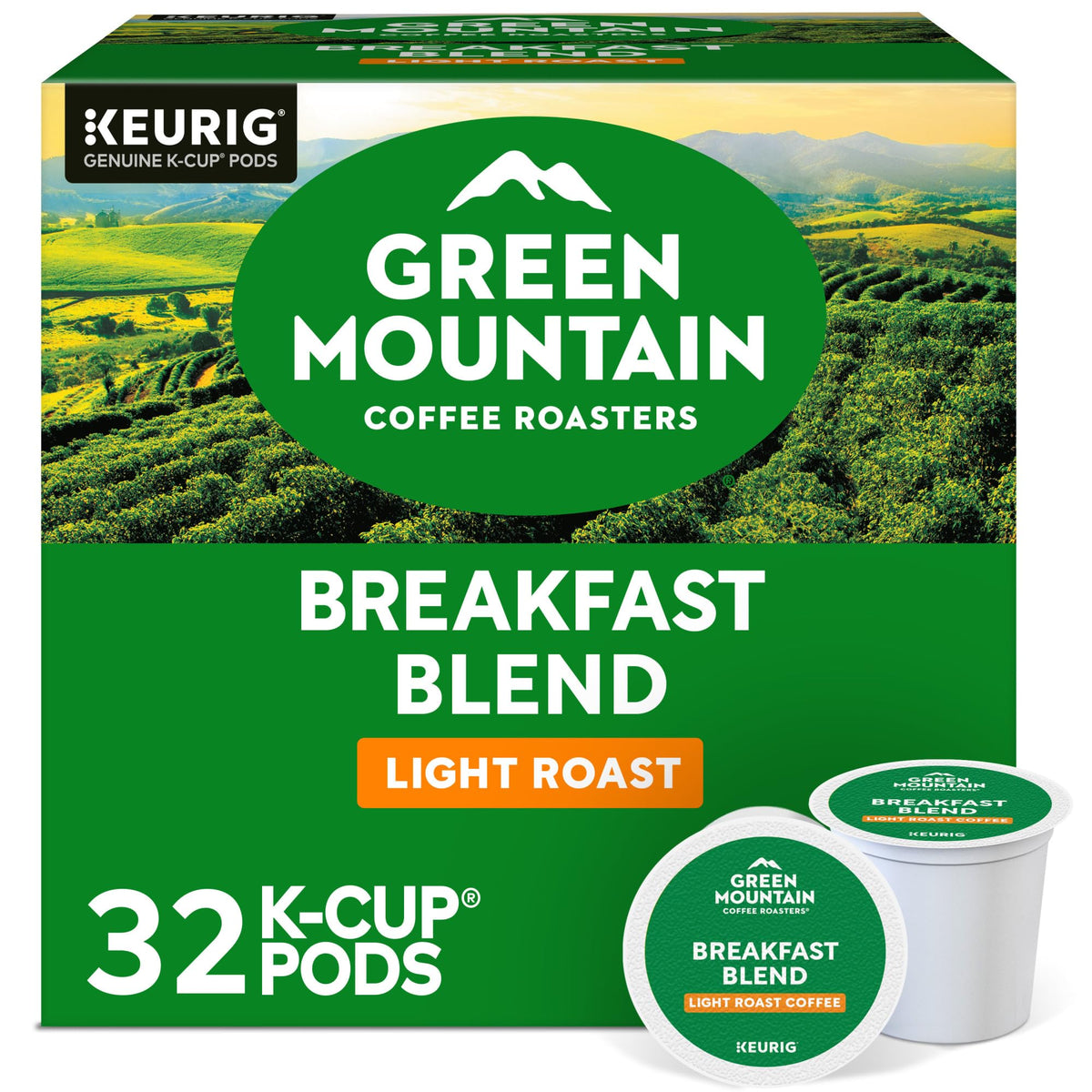 Green Mountain Breakfast Blend Coffee, K-Cup Pods, 96 Count