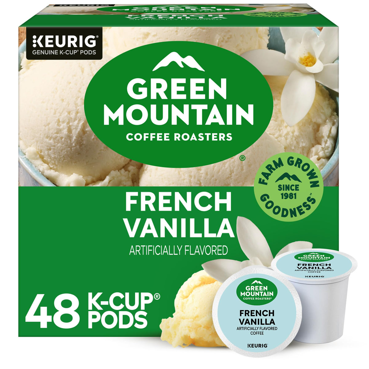 Green Mountain Caramel Vanilla Cream Coffee, K-Cup Pods, 96 Count