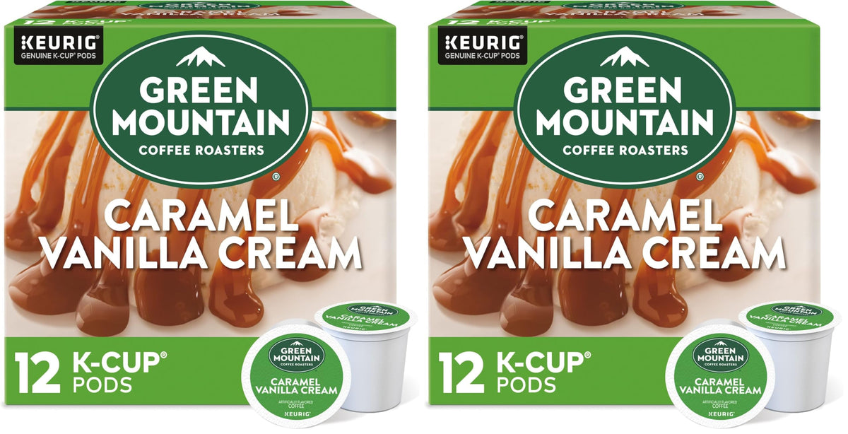 Green Mountain Caramel Vanilla Cream Coffee, K-Cup Pods, 96 Count
