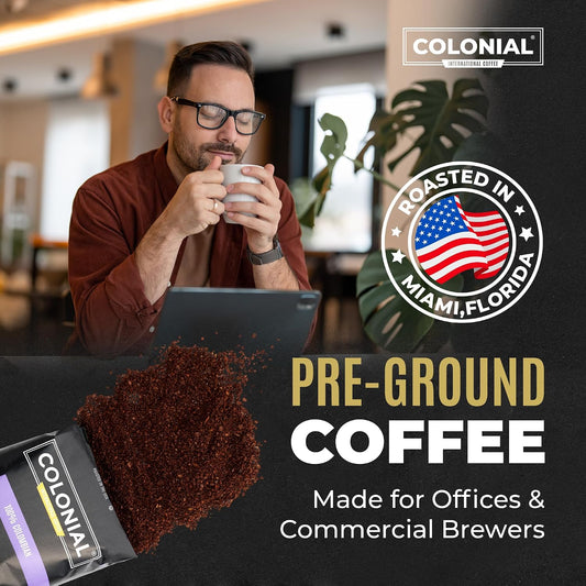 Colonial Coffee Ground Frac Packs, European Dark Roast, 32-Count