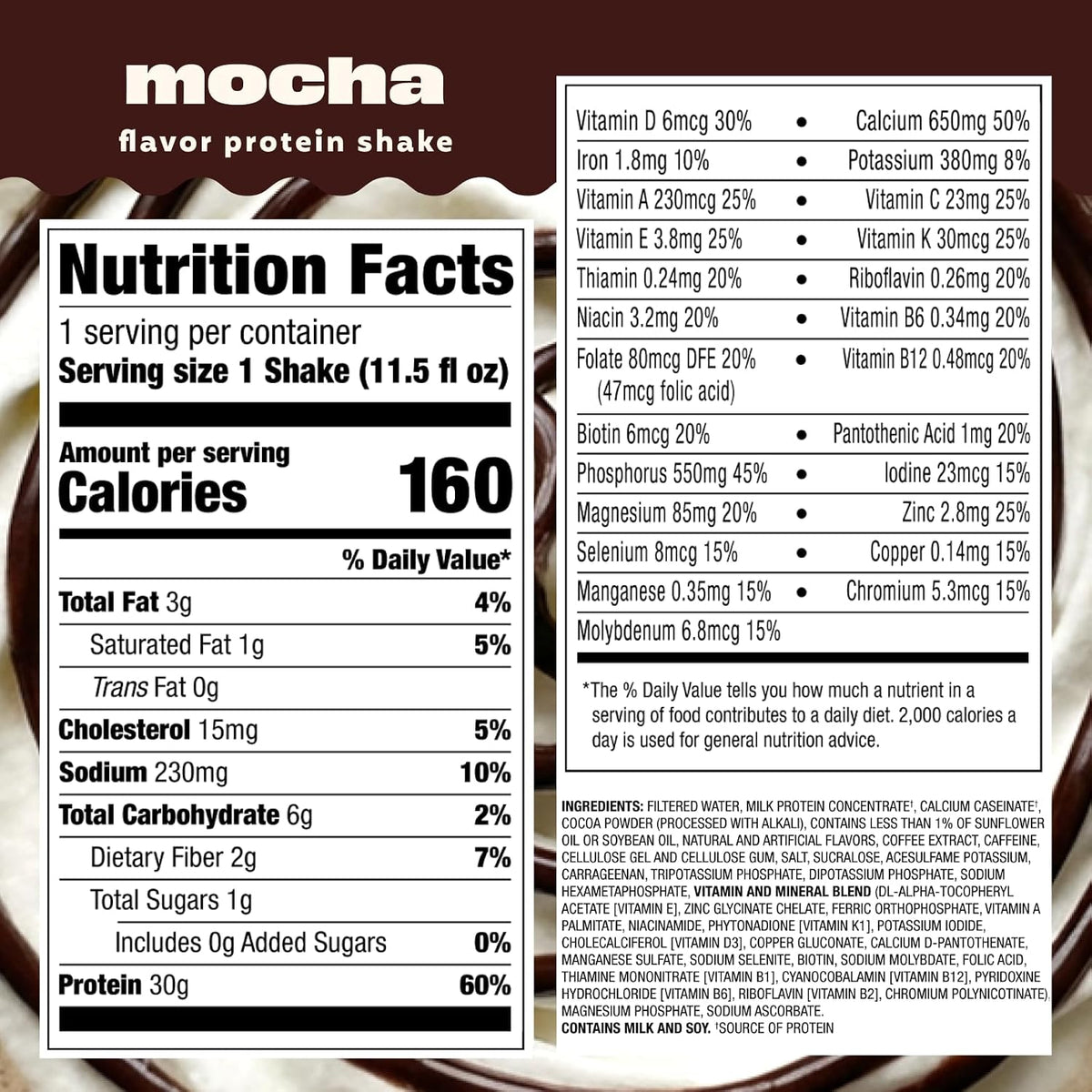 Premier Protein COFFEEHOUSE 30g Protein Shake, Mocha, 12 Pack | Caffeinated Energy Beverage, 160 Calories, 24 Vitamins & Minerals, No Added Sugar, Muscle Support, Gluten-Free, 11.5 oz