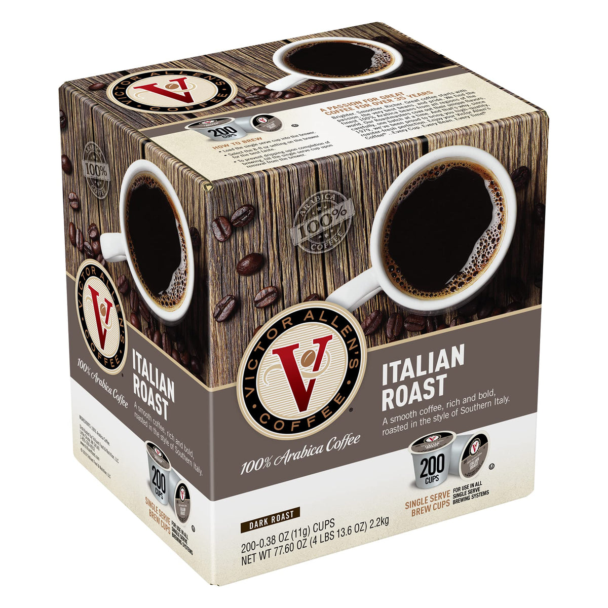 Victor Allen's Coffee Donut Shop, Morning Blend, 100% Colombian, and French Roast Variety Pack for K-Cup, Keurig 2.0 Brewers, 96 Count Single Serve Coffee Pods