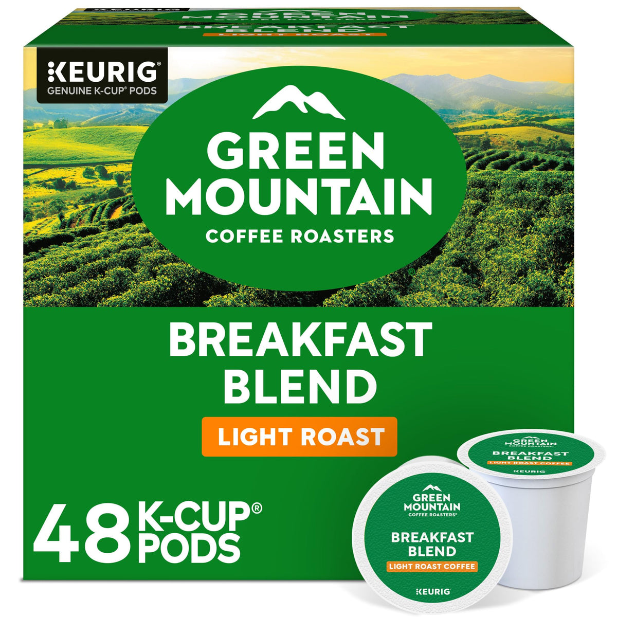 Green Mountain Breakfast Blend Coffee, K-Cup Pods, 96 Count