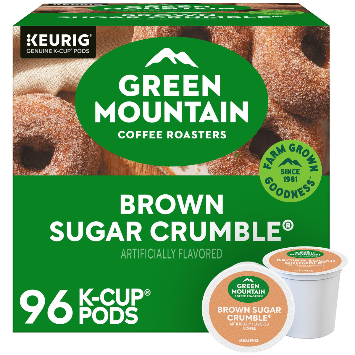 Green Mountain Caramel Vanilla Cream Coffee, K-Cup Pods, 96 Count