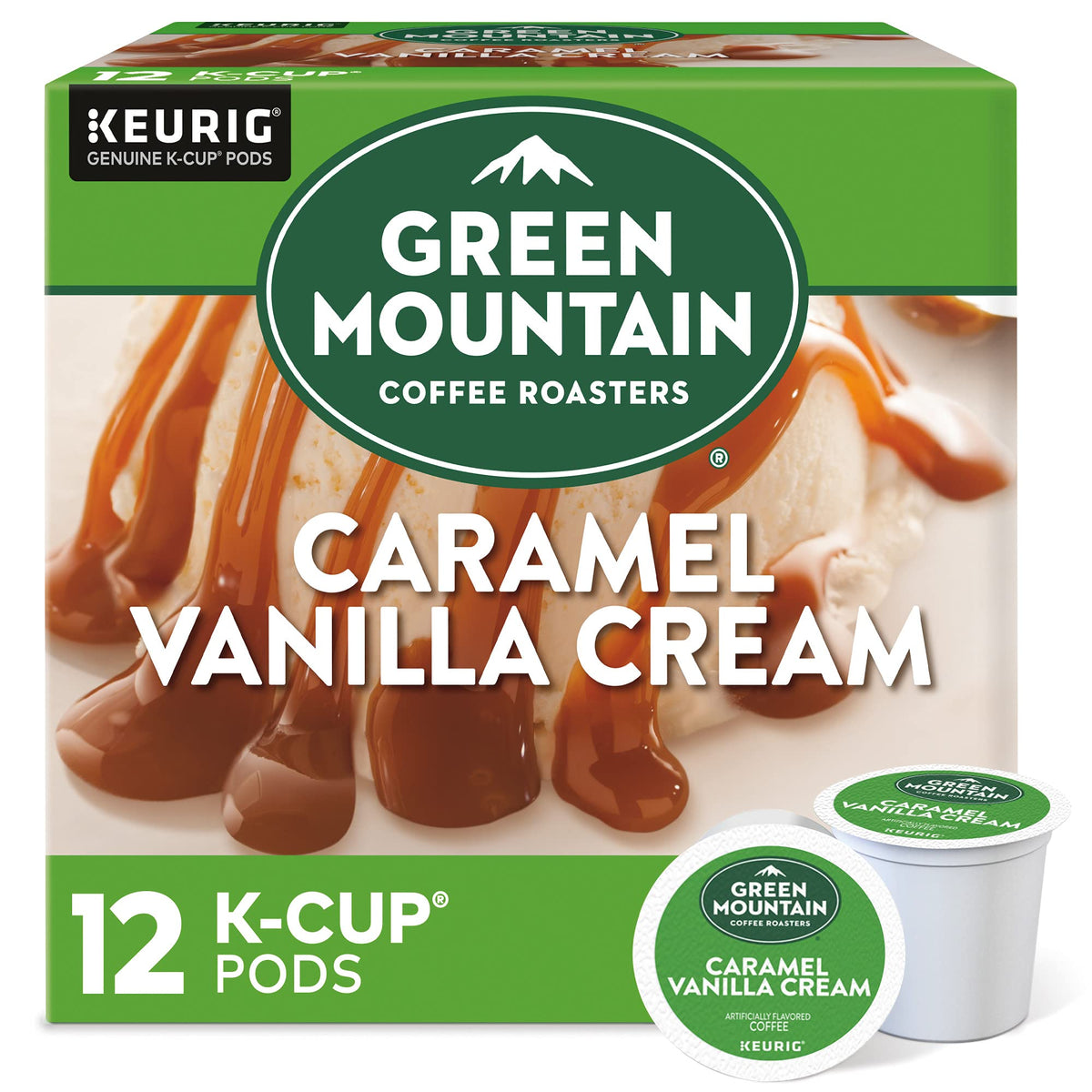 Green Mountain Caramel Vanilla Cream Coffee, K-Cup Pods, 96 Count