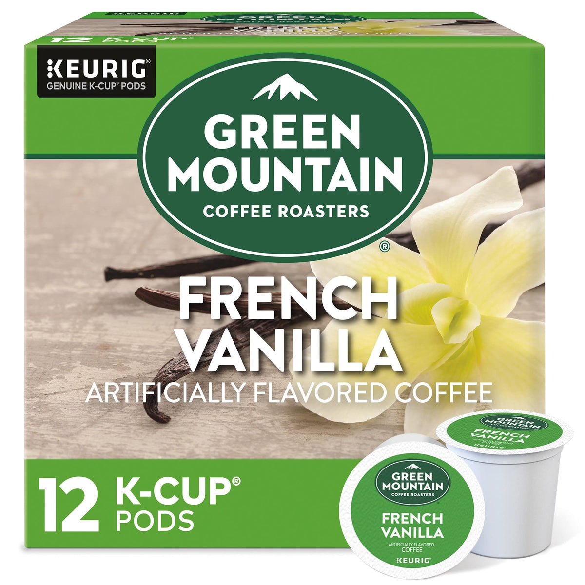 Green Mountain Caramel Vanilla Cream Coffee, K-Cup Pods, 96 Count