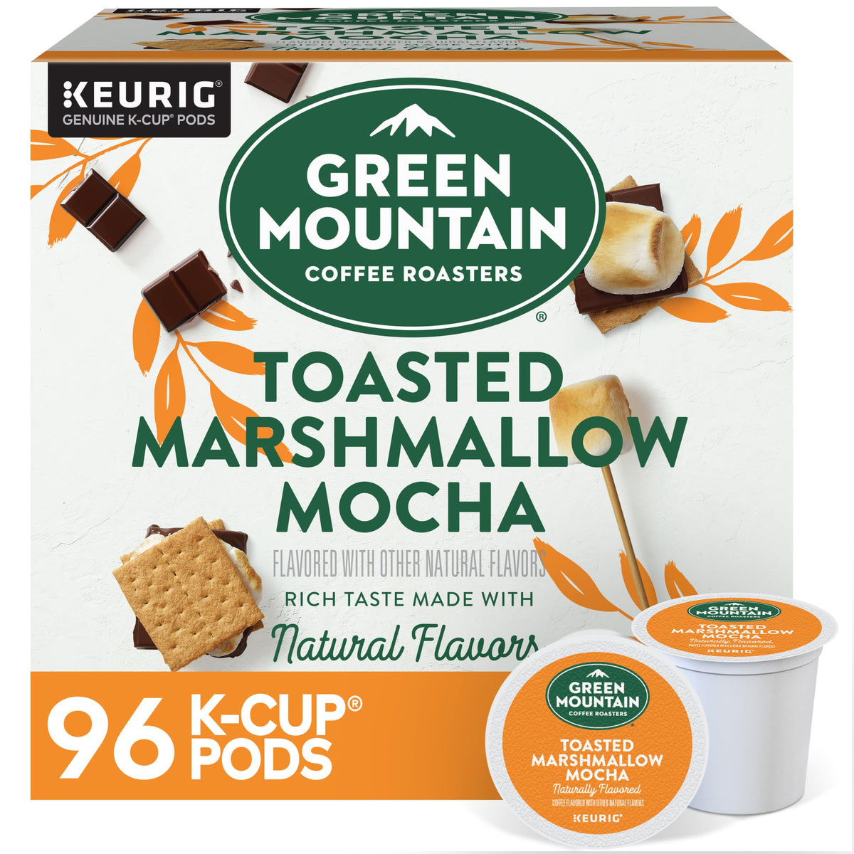 Green Mountain Caramel Vanilla Cream Coffee, K-Cup Pods, 96 Count