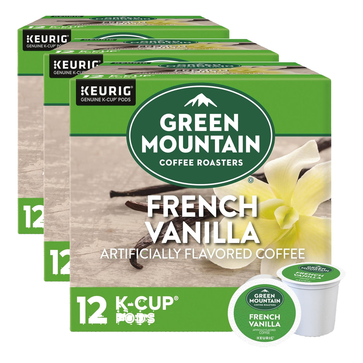 Green Mountain Caramel Vanilla Cream Coffee, K-Cup Pods, 96 Count
