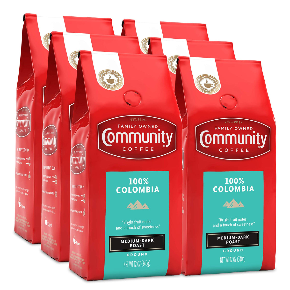 Community Coffee Breakfast Blend, 128 Ounces Ground Coffee, Medium Roast, 32 Ounce Bag (Pack of 4)