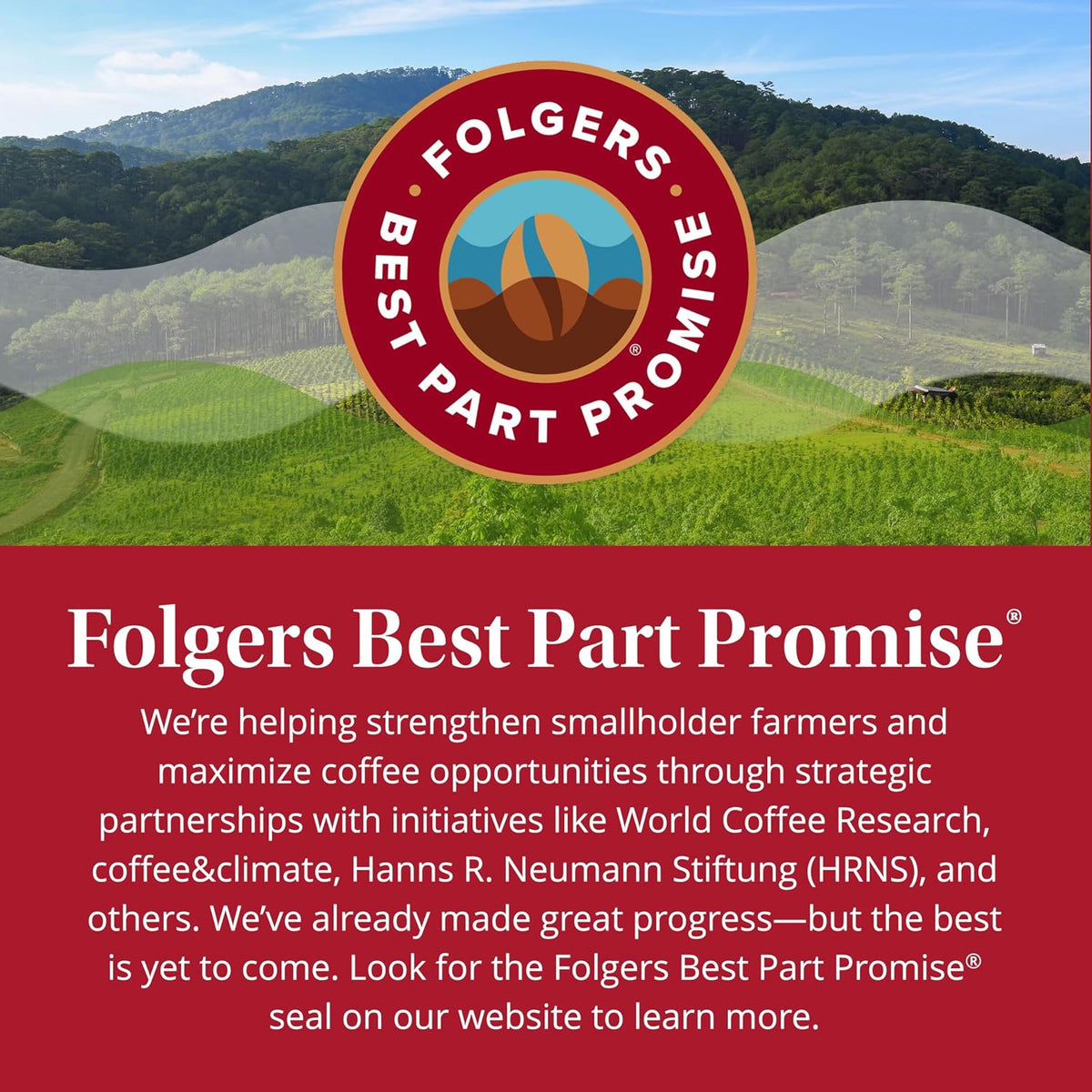Folgers Classic Decaf Ground Coffee, Medium Roast, 6 Canisters